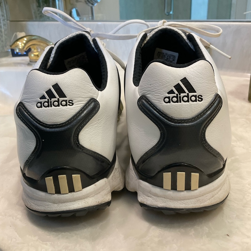 Adidas Grip Zone Golf Shoes, Men’s Size 12, Leather, Black & White - Picture 9 of 13